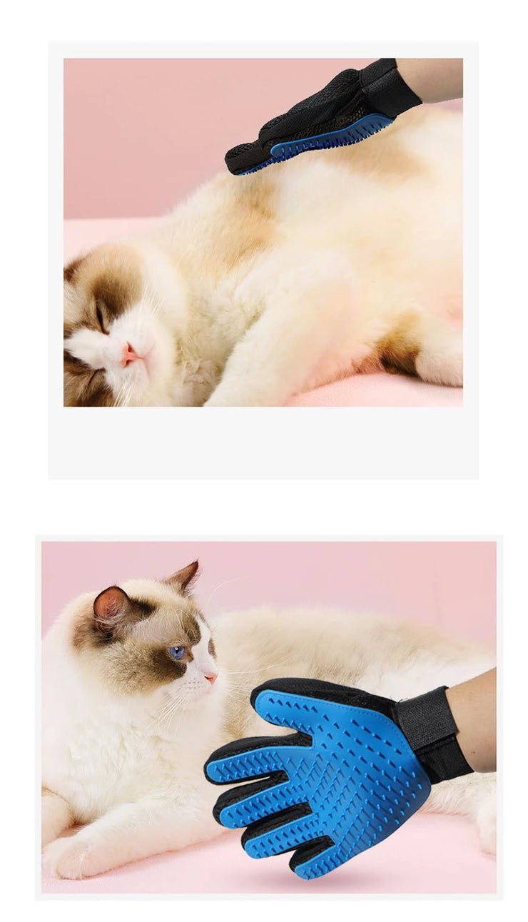 Pet Grooming Glove – Deshedding & Massage Brush for Cats & Dogs