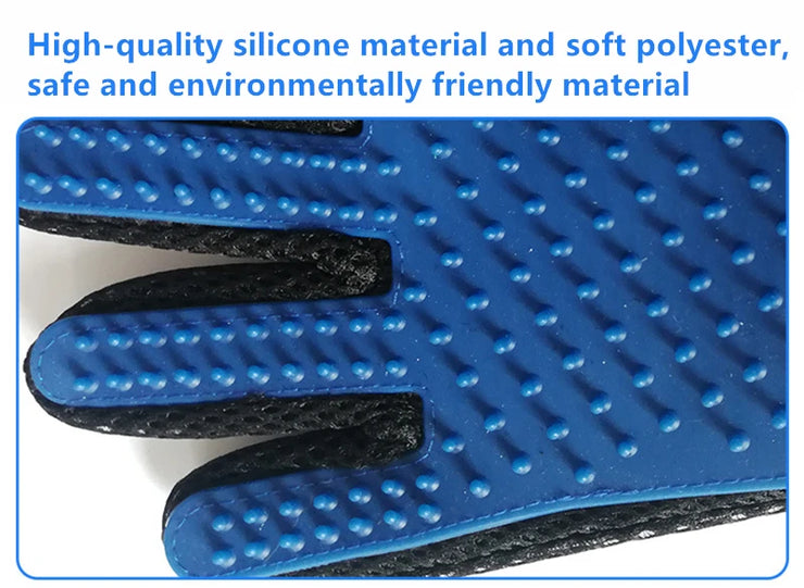 Pet Grooming Glove – Deshedding & Massage Brush for Cats & Dogs