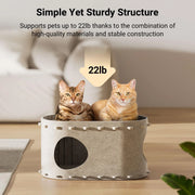 Cat Tunnel Bed with Scratching Board – Double-Layer Pet House & Sofa