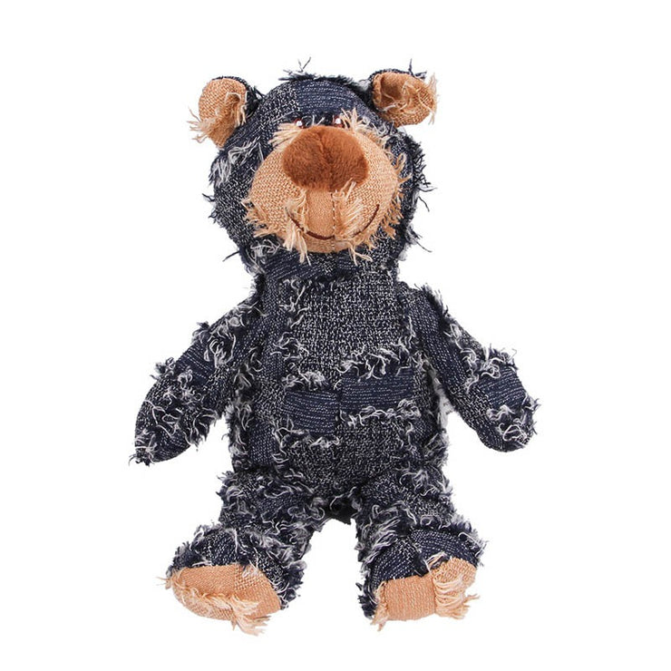 Plush Teddy Bear Dog Toy – Interactive Chew & Squeak for Teeth Cleaning