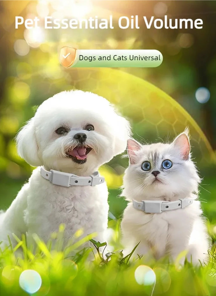 Adjustable Washable Pet Collar – Essential Oil Infused for Cats & Dogs