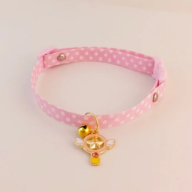 Cute Adjustable Breakaway Cat & Kitten Collar with Pendant