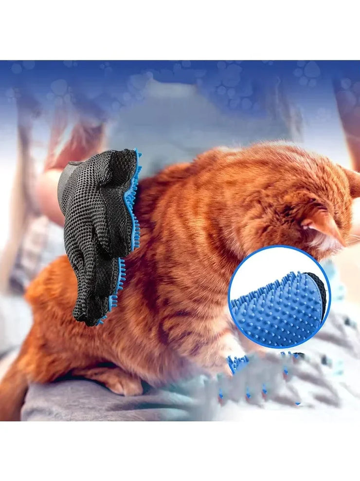 2-Sided Pet Grooming Kit – De-Shedding & De-Matting Brush for Cats, Dogs & Rabbits