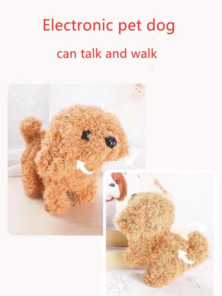 Interactive Plush Puppy Toy – Walking, Barking & Tail Wagging for Kids