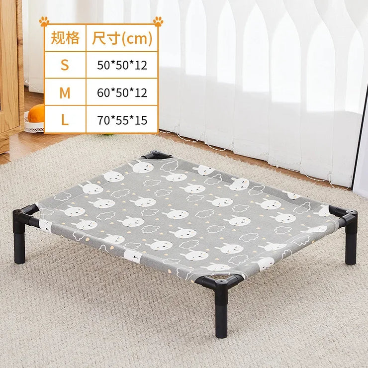 Elevated Portable Pet Bed – Foldable & Washable Cat & Dog Cot