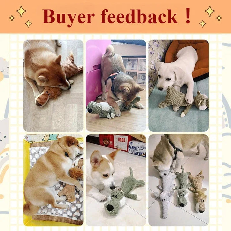 Plush Squeaky Dog Toy – Durable Chew & Fleece Soft Toy for Large Dogs