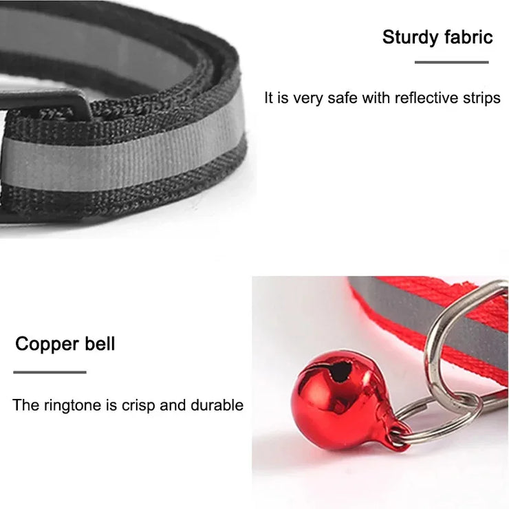 10-Pack Adjustable Cat & Puppy Collars with Bell – Wholesale Set