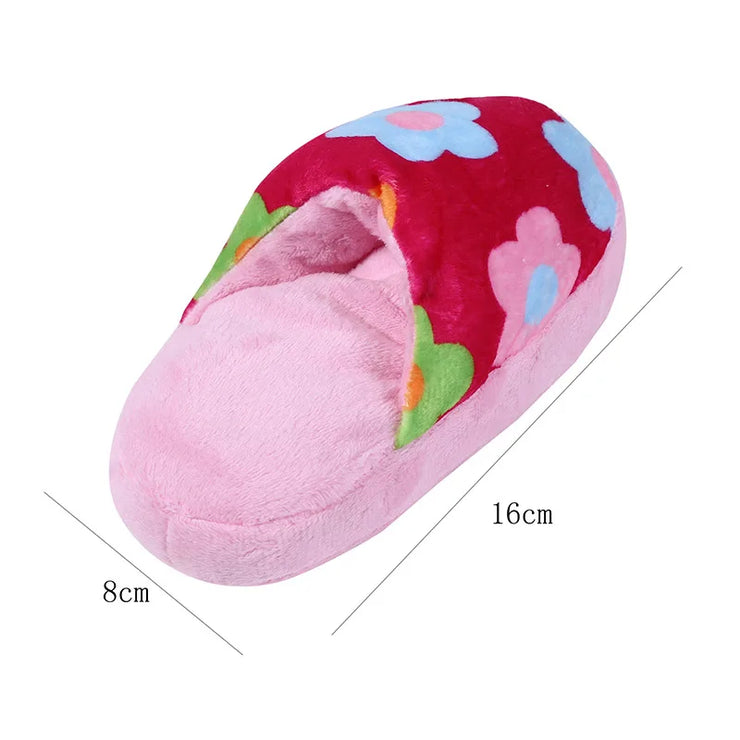 Plush Slipper Squeaky Pet Toy – Chew & Play for Dogs & Cats