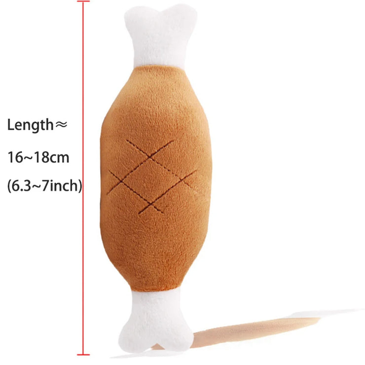 Cute Plush Dog & Cat Toy – Squeaky Chew for Small & Medium Pets