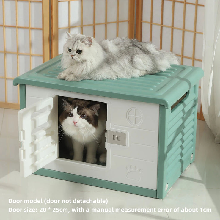 HOOPET Outdoor Rainproof Cat House & Dog Kennel