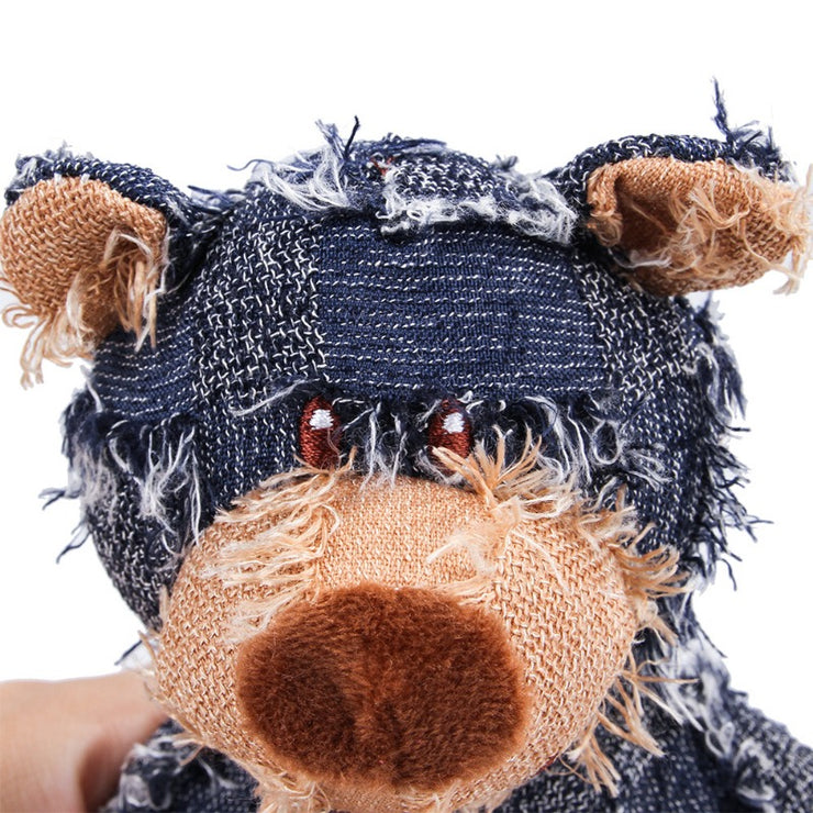 Plush Teddy Bear Dog Toy – Interactive Chew & Squeak for Teeth Cleaning