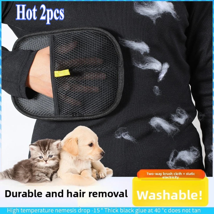 Anti-Static Pet Grooming Gloves – Hair Removal for Cats & Dogs