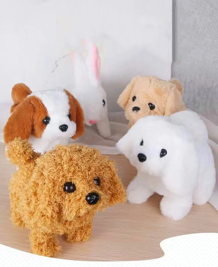 Interactive Plush Puppy Toy – Walking, Barking & Tail Wagging for Kids