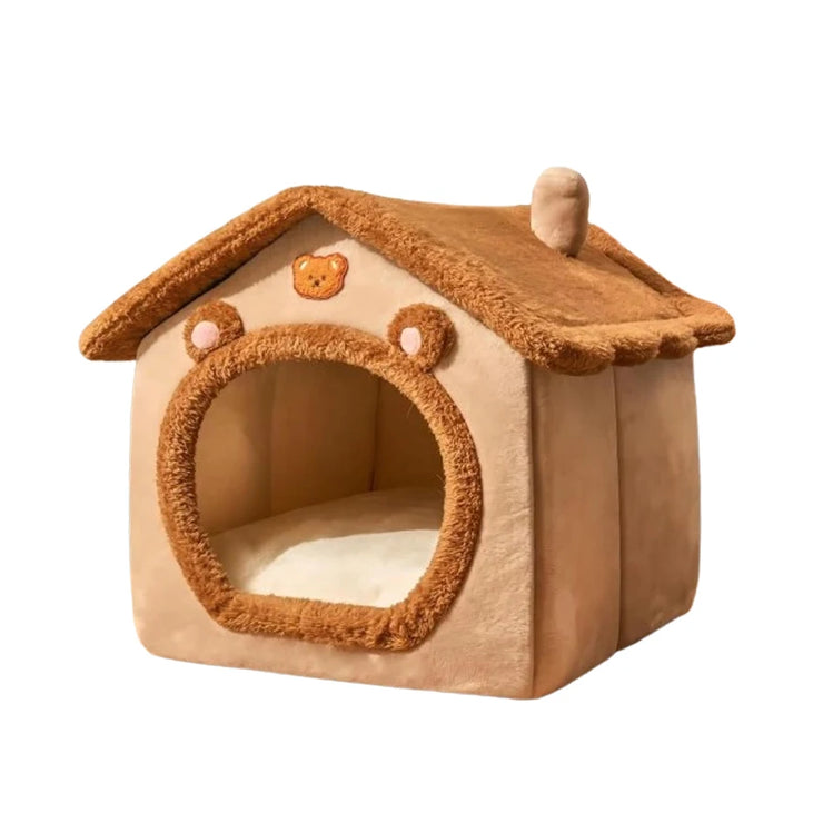 Foldable Washable Pet Bed House for Cats & Small Dogs