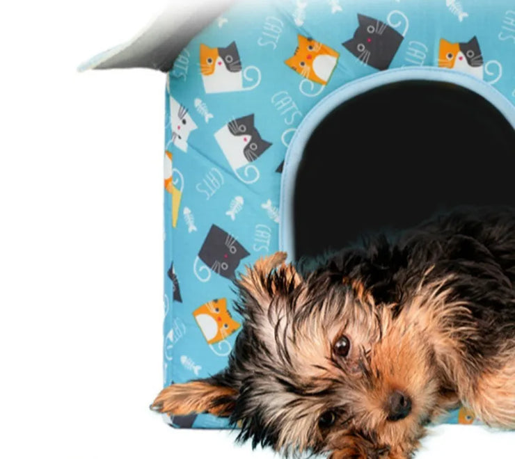 Waterproof Foldable Pet House for Cats & Dogs – Outdoor Use
