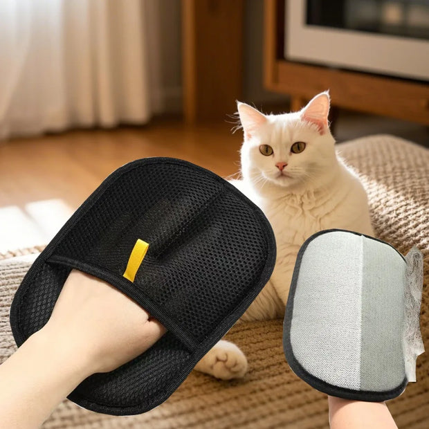 Pet Hair Remover Grooming Glove – For Cats, Dogs & Furniture