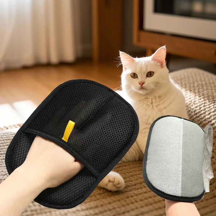 Pet Hair Remover Grooming Glove – For Cats, Dogs & Furniture