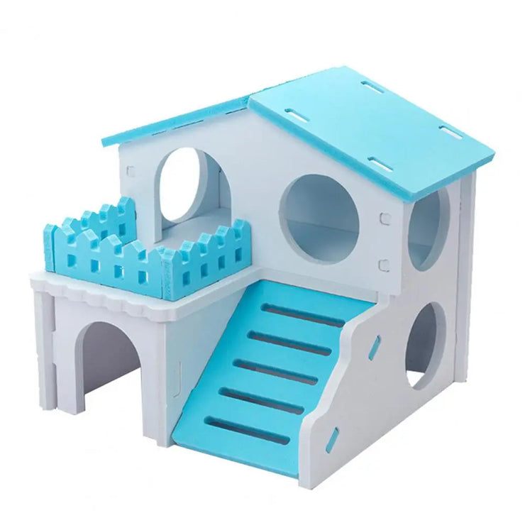 Wooden Multi-Layer Hamster & Small Pet Hideout Hut