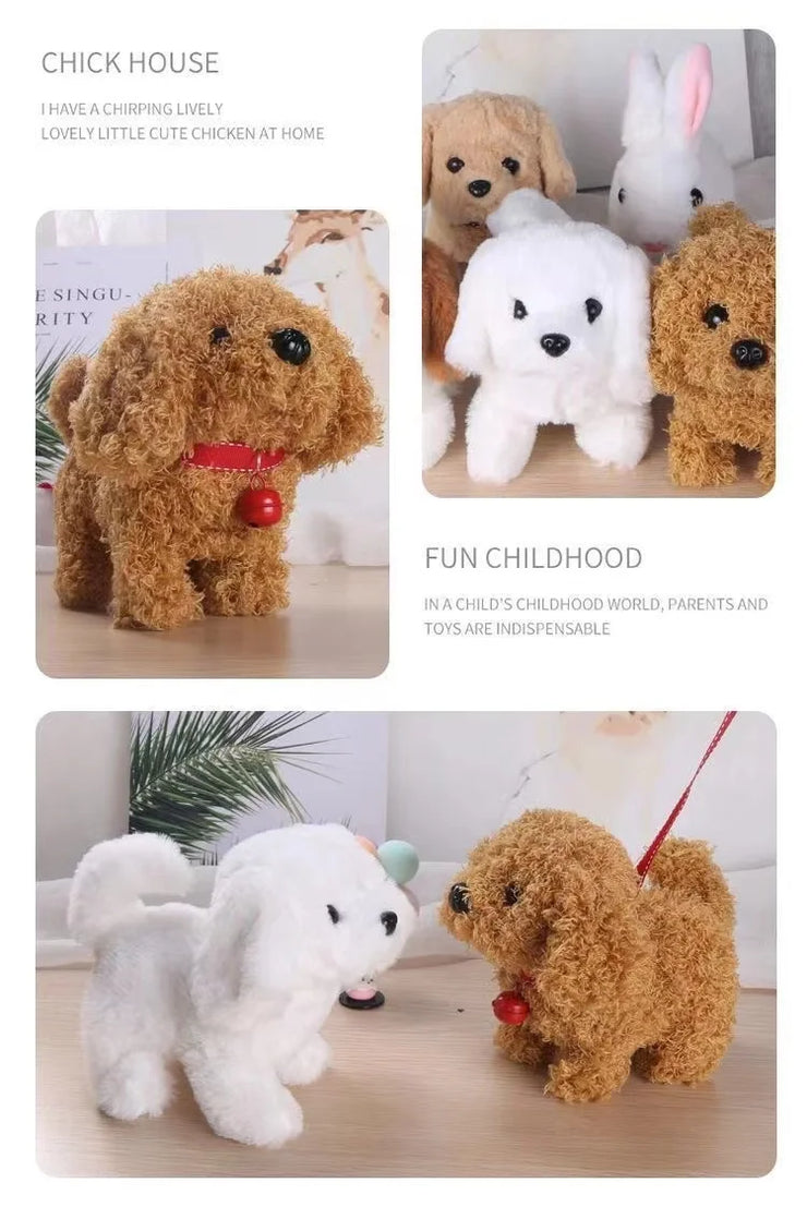 Interactive Plush Puppy Toy – Walking, Barking & Tail Wagging for Kids