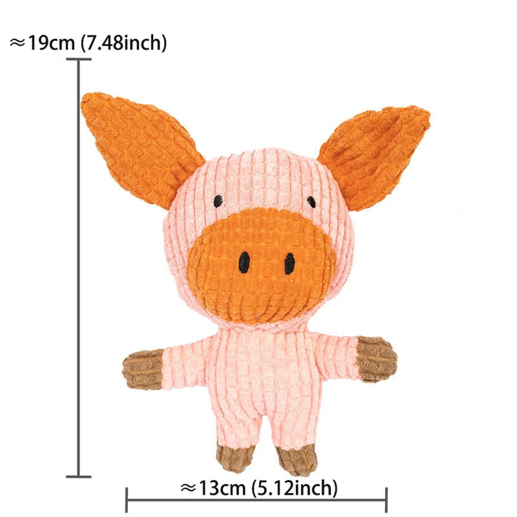 Cute Plush Dog & Cat Toy – Squeaky Chew for Small & Medium Pets
