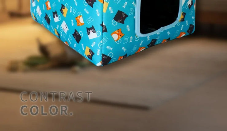 Waterproof Foldable Pet House for Cats & Dogs – Outdoor Use