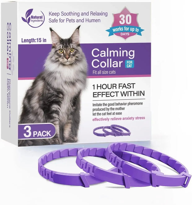Adjustable Calming Pet Collar – Reduces Anxiety for Cats & Dogs