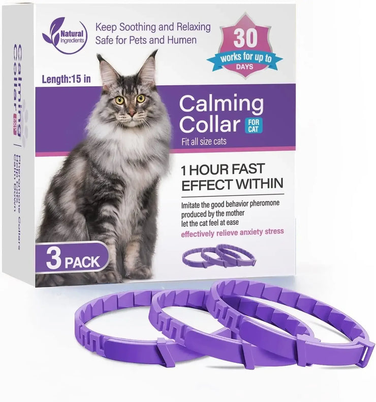 Adjustable Calming Pet Collar – Reduces Anxiety for Cats & Dogs