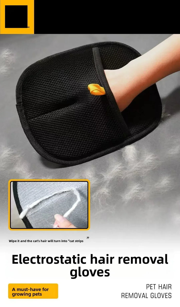 Anti-Static Pet Grooming Gloves – Hair Removal for Cats & Dogs