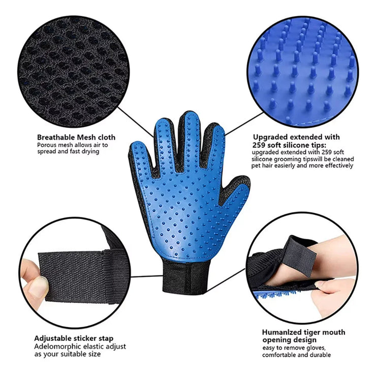 2-Sided Pet Grooming Kit – De-Shedding & De-Matting Brush for Cats, Dogs & Rabbits