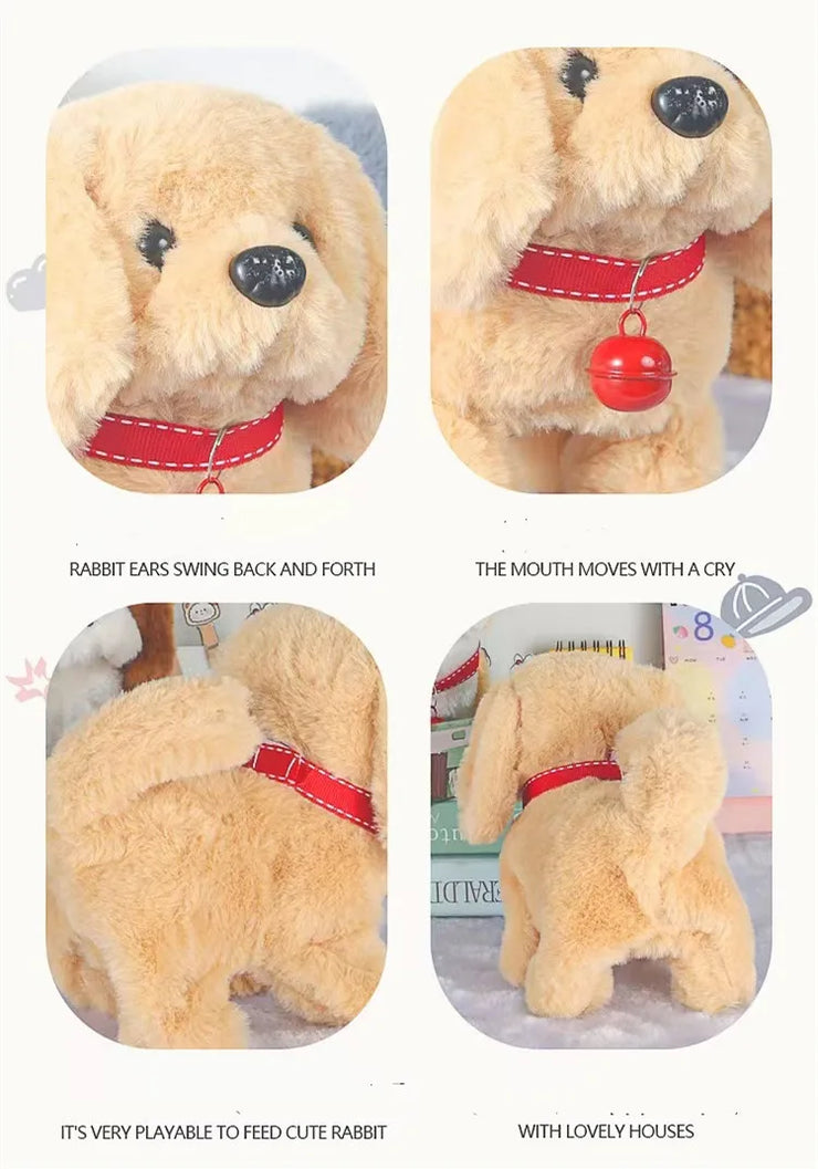 Interactive Plush Puppy Toy – Walking, Barking & Tail Wagging for Kids