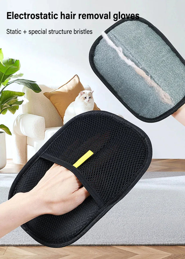 Pet Grooming & Hair Remover Gloves – For Pets, Furniture & Clothes