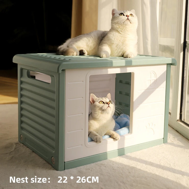 HOOPET Outdoor Rainproof Cat House & Dog Kennel