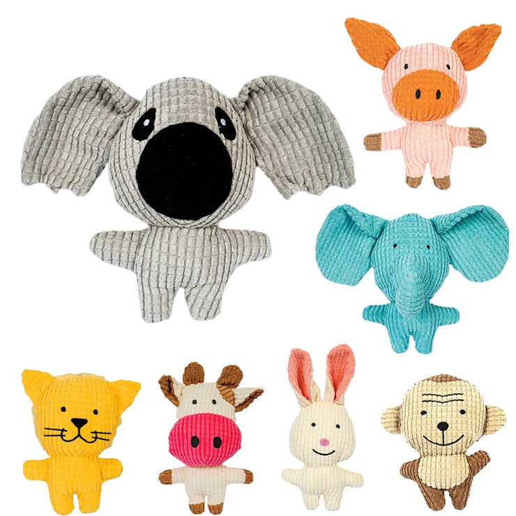 Cute Plush Dog & Cat Toy – Squeaky Chew for Small & Medium Pets