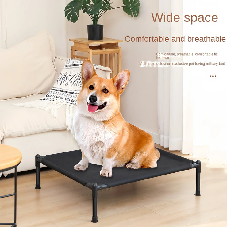 Elevated Portable Pet Bed – Foldable & Washable Cat & Dog Cot