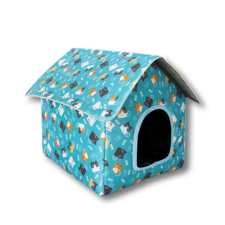 Waterproof Foldable Pet House for Cats & Dogs – Outdoor Use