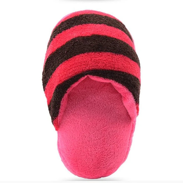 Plush Slipper Squeaky Pet Toy – Chew & Play for Dogs & Cats