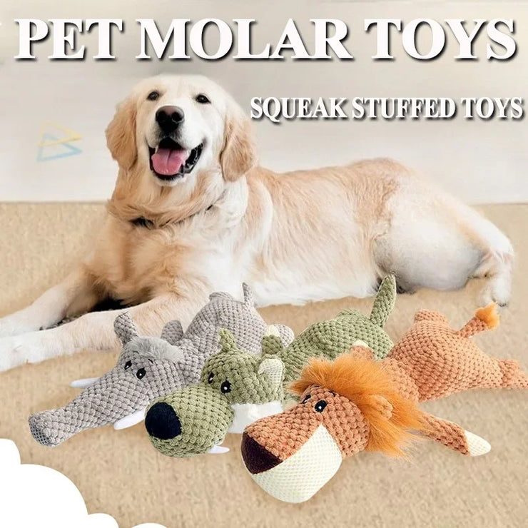 Plush Squeaky Dog Toy – Durable Chew & Fleece Soft Toy for Large Dogs