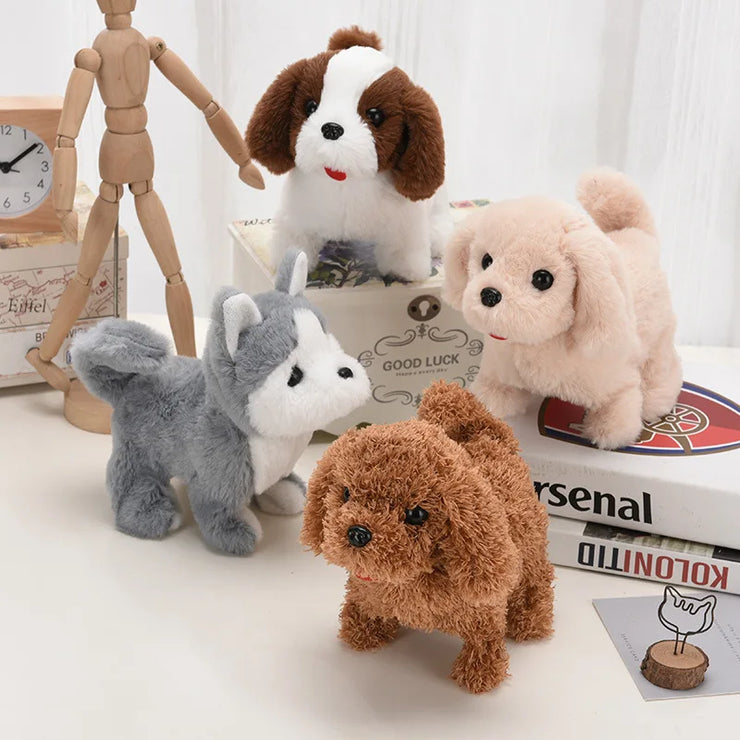 Interactive Plush Puppy Toy – Walking, Barking & Tail Wagging for Kids