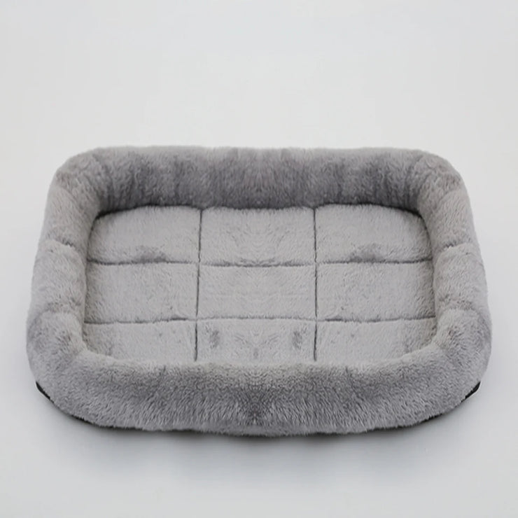 Soft Plush Pet Bed – Square Cat & Dog Sleep Cushion