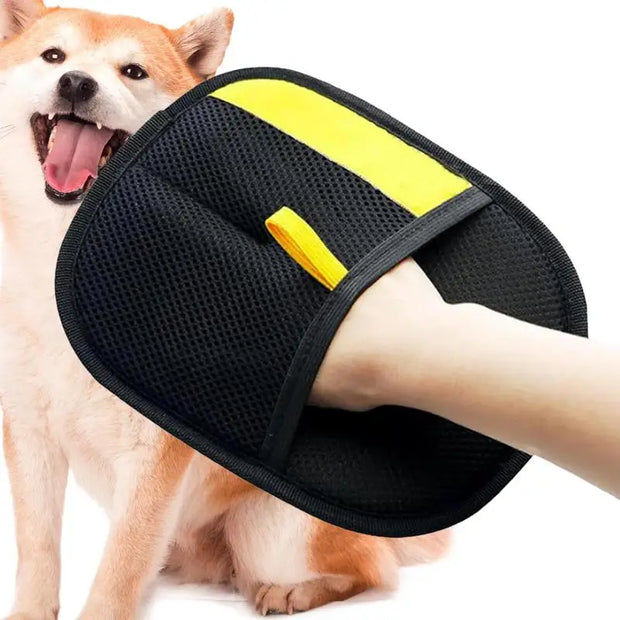 Pet Grooming Gloves – Deshedding & Detangling for Dogs, Cats & Rabbits