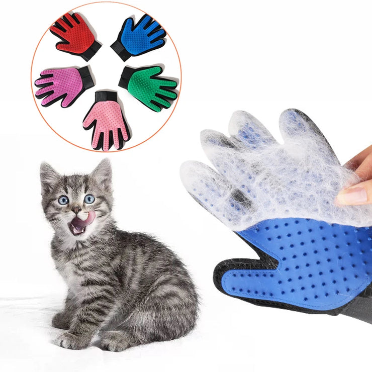Pet Grooming Glove – Deshedding & Massage Brush for Cats & Dogs