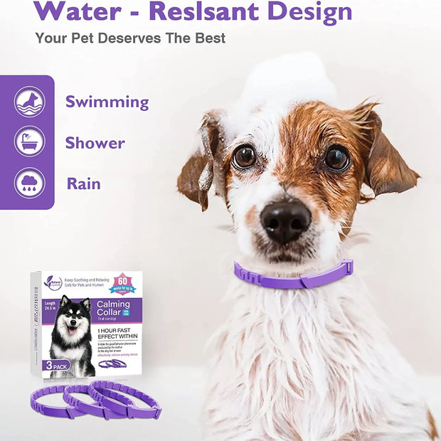 Adjustable Calming Pet Collar – Reduces Anxiety for Cats & Dogs