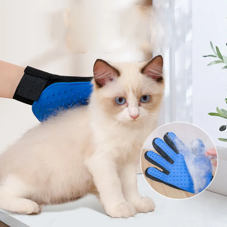 Pet Grooming Glove – Deshedding & Massage Brush for Cats, Dogs & Horses