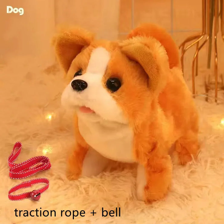 Interactive Plush Puppy Toy – Walking, Barking & Tail Wagging for Kids
