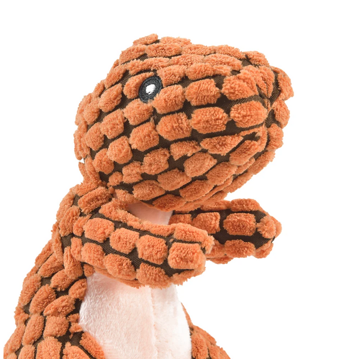 Plush Dinosaur Pet Toy – Interactive Chew Toy for Small Dogs & Cats