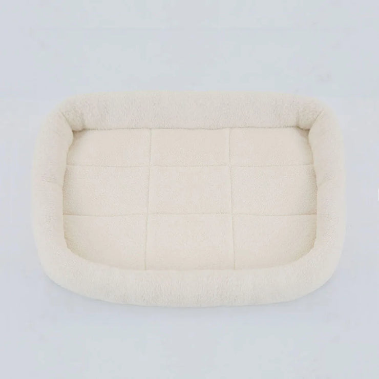 Soft Plush Pet Bed – Square Cat & Dog Sleep Cushion