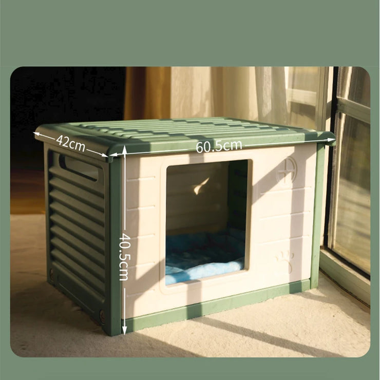 HOOPET Outdoor Rainproof Cat House & Dog Kennel