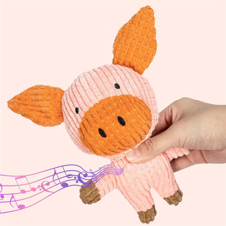 Cute Plush Dog & Cat Toy – Squeaky Chew for Small & Medium Pets