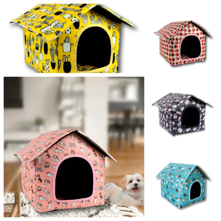 Waterproof Foldable Pet House for Cats & Dogs – Outdoor Use