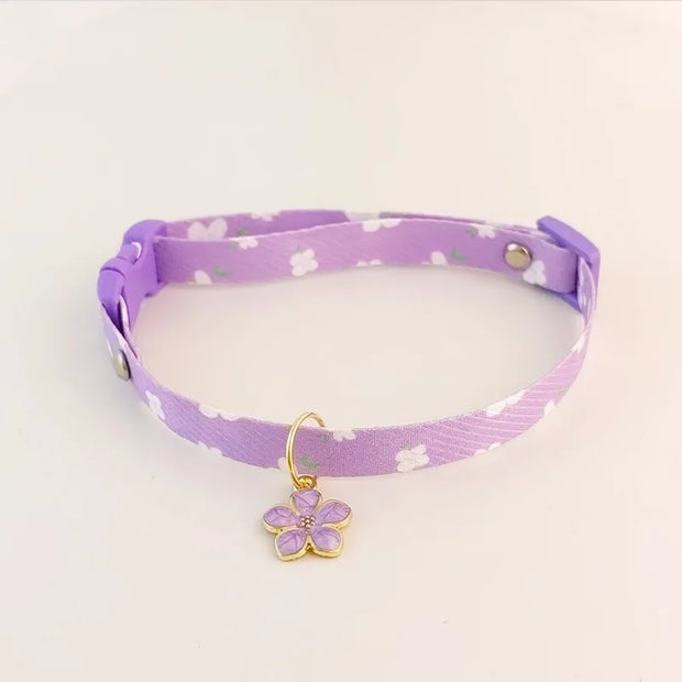 Cute Adjustable Breakaway Cat & Kitten Collar with Pendant